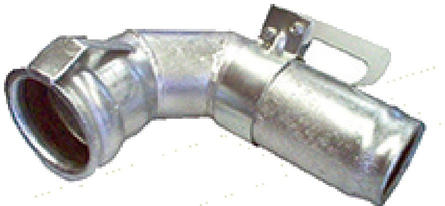 Codo galvanizado con acople rápido para tubería de aluminio Wetland