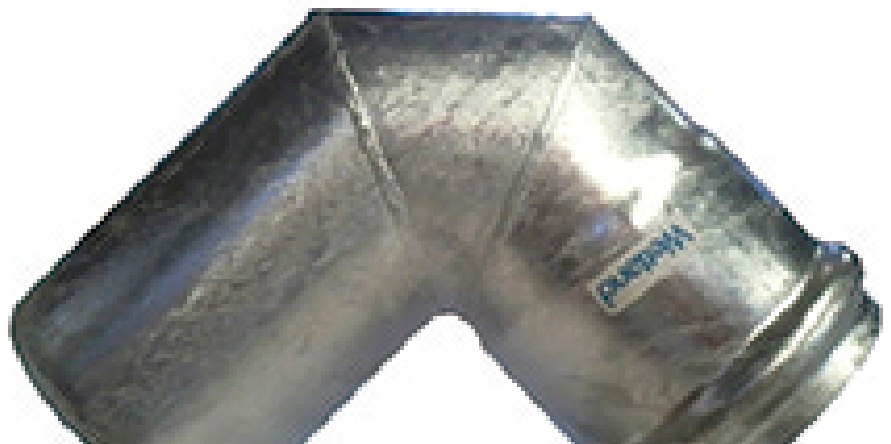 Codo de 45° Conexiones Anger Wetland galvanizado