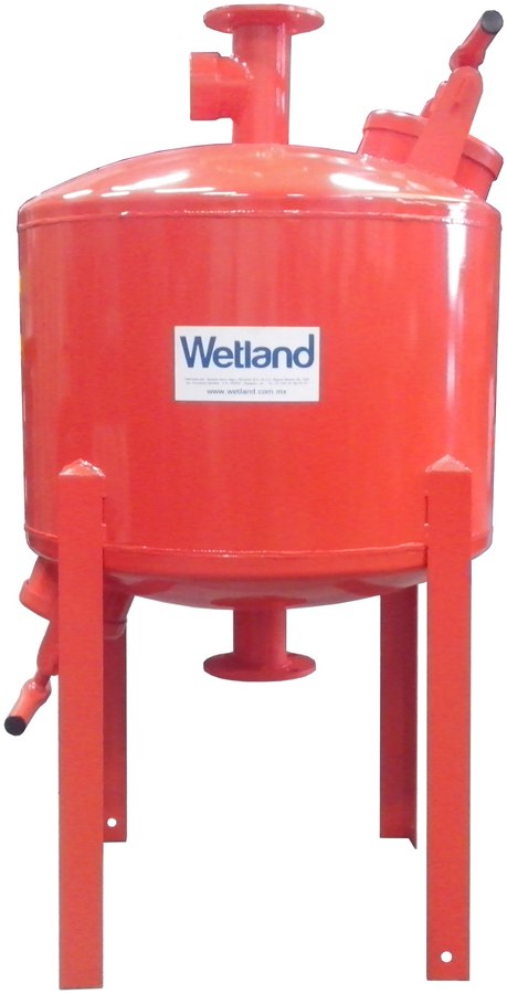 Filtro de grava y arena Wetland para alta captación de sedimento