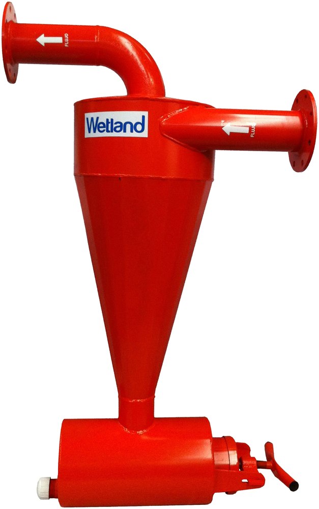 Hidrociclón Wetland para pre-filtrado de aguas arenosas